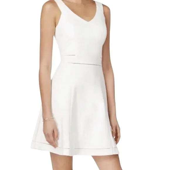 princess polly baby blue dress French Connection Whisper Light Womens Sheath Mini Cocktail Dress, Lemon main image 1